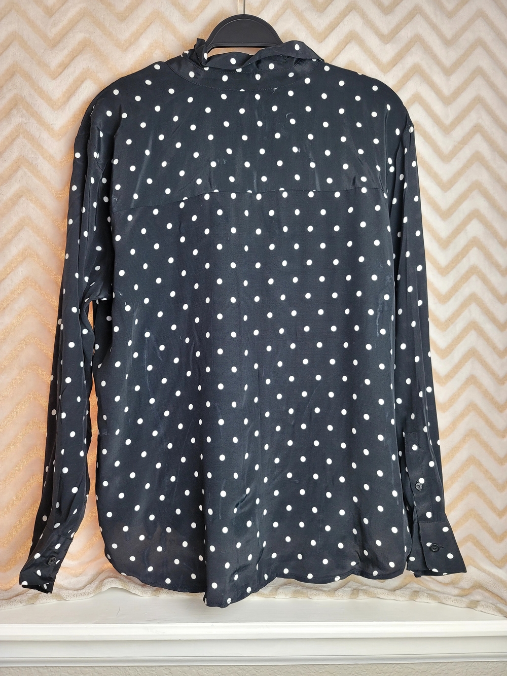 a new day Black and White Polka Dot Button-Down Shirt - Picture 3 of 7
